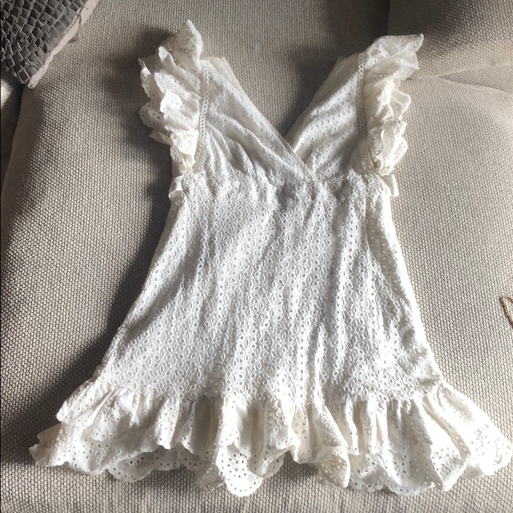 Eyelet white dress